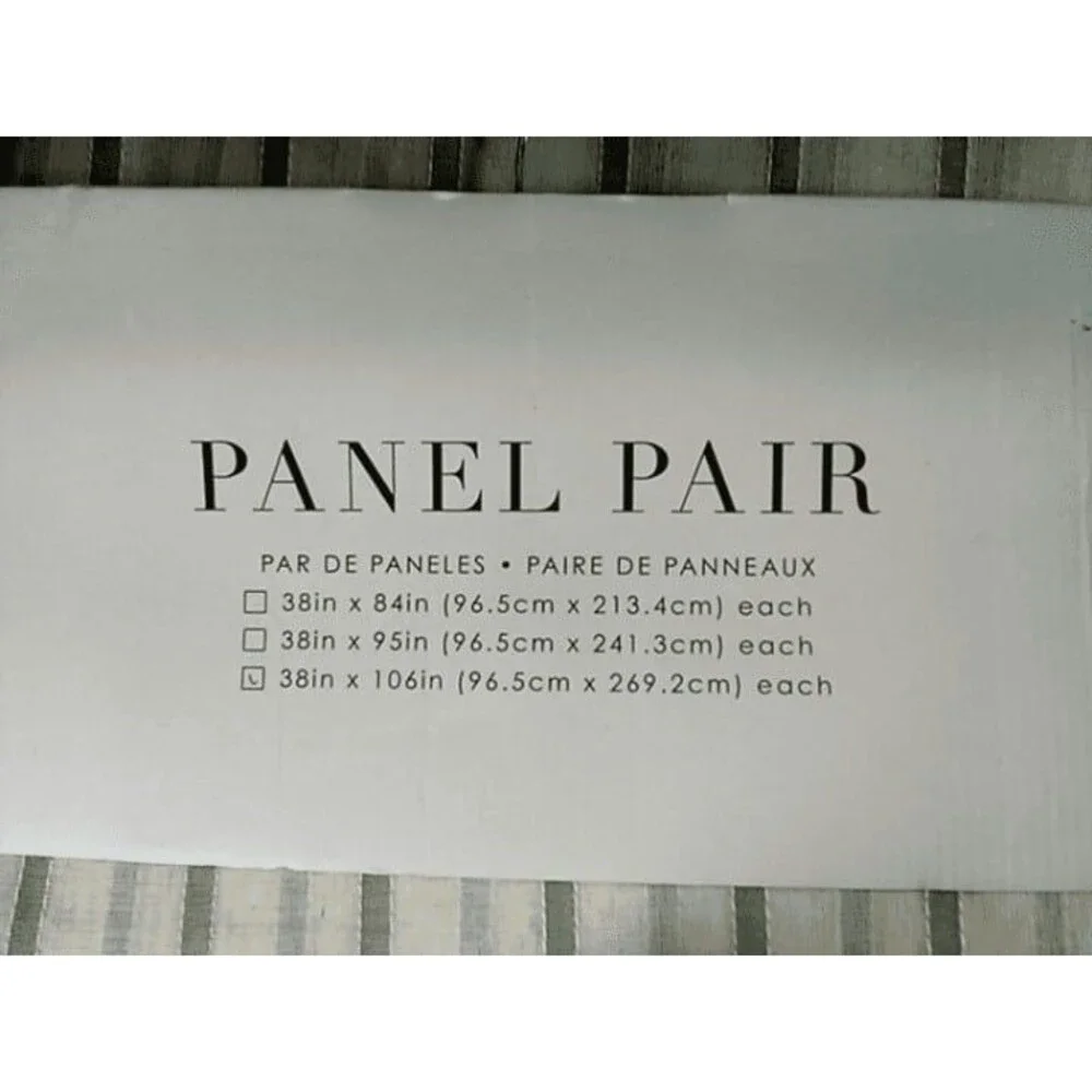 Set of 2 - Panel Pair Linen Stripe Curtains 38